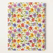 Gepersonaliseerde florale leraar les planner (Achterkant)