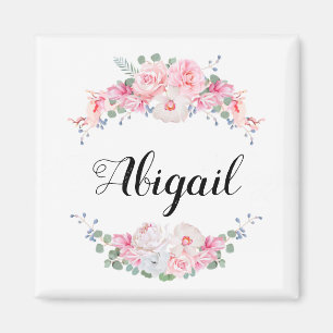 Gepersonaliseerde florale swagon magnet