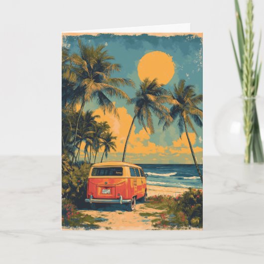 Gepersonaliseerde Florida Beach Holiday Kaart (Voorkant)