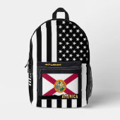 Gepersonaliseerde Florida Flag tas, Amerikaanse Vl Bedrukte Rugzak (Voorkant)