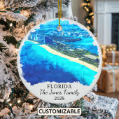 Gepersonaliseerde Florida Ornament, Florida Gift Keramisch Ornament