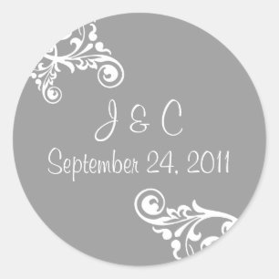 Gepersonaliseerde Flourish Envelope Seal Sticker