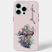Gepersonaliseerde Flower Christelijk iPhone Case (Achterkant)