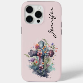Gepersonaliseerde Flower Christelijk iPhone Case