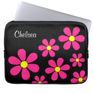 Gepersonaliseerde Flower Power-laptophoes Laptop Sleeve