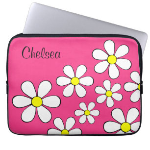 Gepersonaliseerde Flower Power-laptophoes Laptop Sleeve
