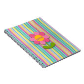 Gepersonaliseerde Flower Spiral Photo Notitieboek (Rechterzijde)