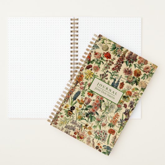 Gepersonaliseerde  Flowers Dot Grid Journal Notitieboek (Binnen)