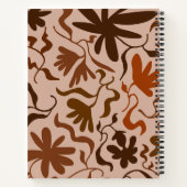 Gepersonaliseerde 'Flowing Vines Rustic Brown' Notitieboek (Achterkant)