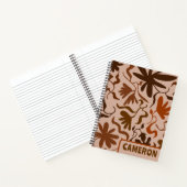 Gepersonaliseerde 'Flowing Vines Rustic Brown' Notitieboek (Binnen)