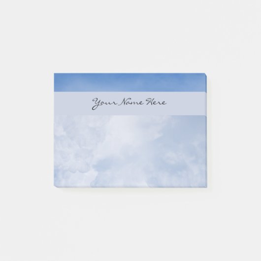 Gepersonaliseerde Fluffy Clouds en Blue Sky Post-it® Notes (Voorkant)
