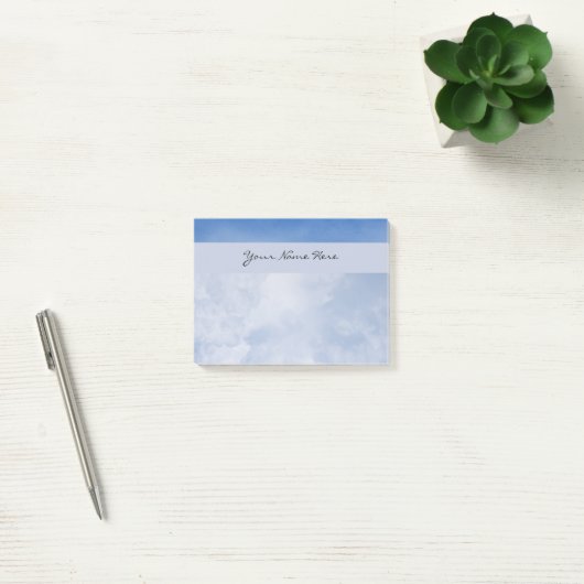 Gepersonaliseerde Fluffy Clouds en Blue Sky Post-it® Notes (Kantoor)