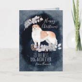 Gepersonaliseerde fluffy Dog Armenian Gampr Kerstm Feestdagen Kaart (Voorkant)