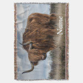 Gepersonaliseerde Fluffy Scottish Highland Koe Deken (Voorkant Verticaal)