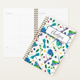 Gepersonaliseerde 'Flutter Dragonfly Garden" Artis Planner