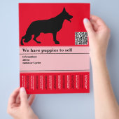Gepersonaliseerde Flyer voor Minimal Shepherd Dog (Hand)