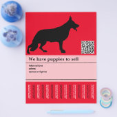 Gepersonaliseerde Flyer voor Minimal Shepherd Dog (Enkel)