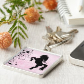 Gepersonaliseerde fokpaard Sleutelhanger (Zijkant)