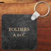 Gepersonaliseerde Folder Locker Label - Kantoor Or Sleutelhanger (Achterkant)