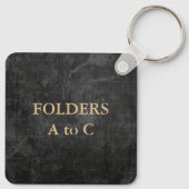 Gepersonaliseerde Folder Locker Label - Kantoor Or Sleutelhanger (Achterkant)
