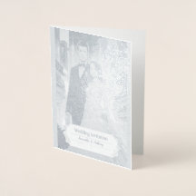 Gepersonaliseerde Folie bruiloft Kaart