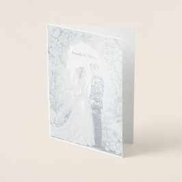 Gepersonaliseerde Folie bruiloft Kaart