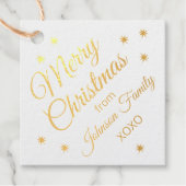 Gepersonaliseerde Folie Gift Labels - Vrolijk kers (Voorkant)