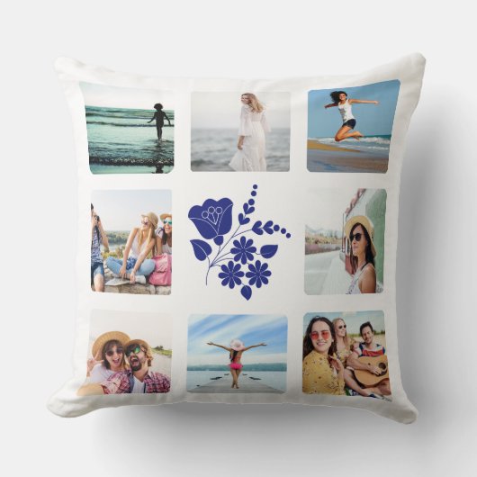 Gepersonaliseerde Folk Pattern Sierkussen (Voorkant)