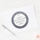 Gepersonaliseerde Food Gift Label Circle Chalkboar (Envelop)