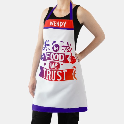 Gepersonaliseerde Food Trust Puns Keuken Schort Gi (Insitu)