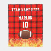 Gepersonaliseerde Football Buffalo Sport Fleece Deken (Voorkant)