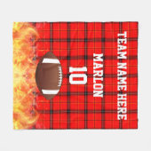 Gepersonaliseerde Football Buffalo Sport Fleece Deken (Voorkant (Horizontaal))