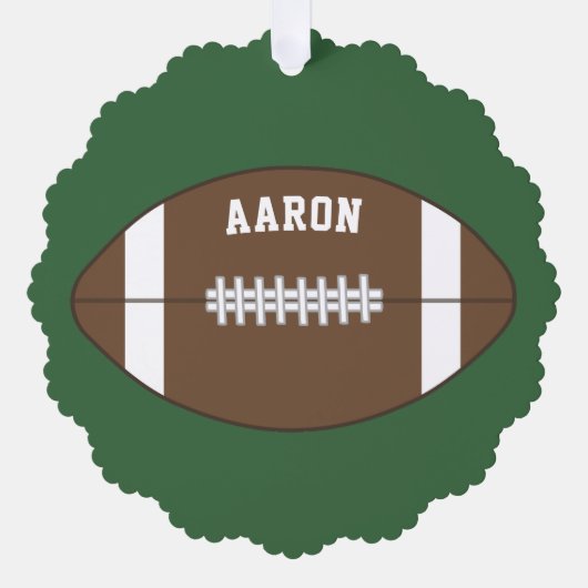 Gepersonaliseerde Football cadeau Ornamenten (Voorkant)