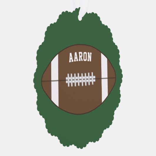 Gepersonaliseerde Football cadeau Ornamenten (Rechts)