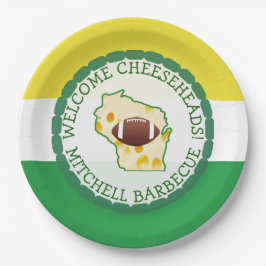 Gepersonaliseerde Football Cheese Head Paper Borde Papieren Bordje