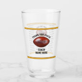 Gepersonaliseerde Football Coach geschenken, namen Glas (Achterkant)