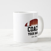 Gepersonaliseerde Football Coach Waardering Jumbo Grote Koffiekop (Voorkant rechts)