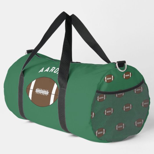 Gepersonaliseerde Football Duffel Bag Gift Plunjezak (Rechterhoek)