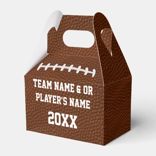 Gepersonaliseerde Football Favor Dozen in Bulk Bedankdoosjes (Voorkant Zijde)