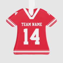 Gepersonaliseerde Football Jersey rode foto
