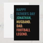 Gepersonaliseerde Football Legend Man Vaderdag Feestdagenkaart (Voorkant / Achterkant)