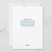 Gepersonaliseerde Football Legend Man Vaderdag Feestdagenkaart (Achterkant)