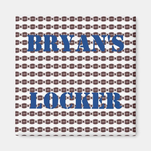 Gepersonaliseerde Football Locker Magneet (Voorkant)