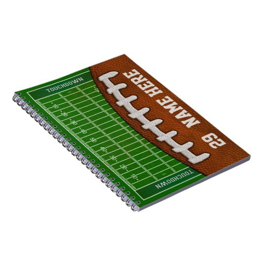 Gepersonaliseerde Football Notitieboeken Jouw naam (Rechterzijde)