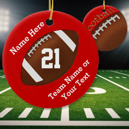 Gepersonaliseerde Football Ornamenten naam, team,