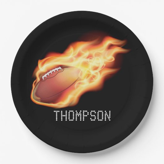 Gepersonaliseerde football partij papieren bordje (Voorkant)