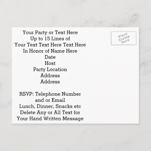 Gepersonaliseerde Football Party Nodigt elke KLEUR Uitnodiging Briefkaart (Achterkant)