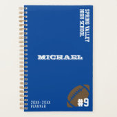 Gepersonaliseerde Football-planner op de middelbar Planner (Voorkant)