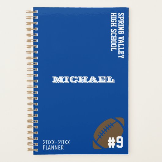 Gepersonaliseerde Football-planner op de middelbar Planner (Voorkant)