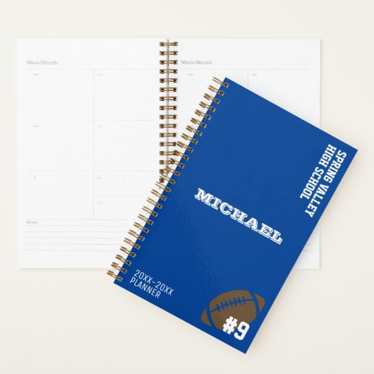 Gepersonaliseerde Football-planner op de middelbar Planner (Display)
